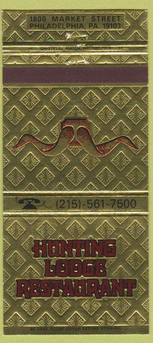 Matchbook Cover - Hunting Lodge Restaurant Philadelphia PA 30 Strike