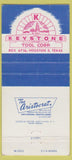 Matchbook Cover - Keystone Tool Corp Houston TX 30 Strike