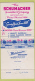 Matchbook Cover - Schumacher Lumber Hartville OH 30 Strike