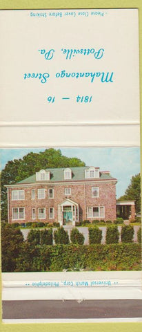 Matchbook Cover - Mahantongo Street Pottsville PA 30 Strike