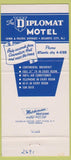 Matchbook Cover - Diplomat Motel Atlantic City NJ 30 Strike