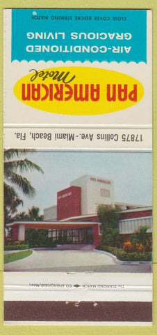 Matchbook Cover - Pan American Motel Miami Beach FL 30 Strike