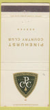 Matchbook Cover - Pinehurst Country Club Denver Colorado 30 Strike