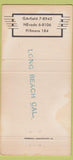 Matchbook Cover - Wonderly Construction Long Beach CA WEAR 30 Strike