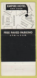 Matchbook Cover - Empire Restaurant Detroit MI WEAR 30 Strike