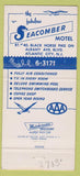 Matchbook Cover - Seacomber Motel Atlantic City NJ seahorse 30 Strike