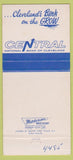 Matchbook Cover - Central National Bank Cleveland OH #1 30 Strike