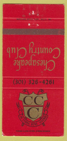 Matchbook Cover - Chesapeake Country Club VA? 30 Strike