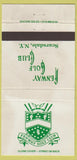 Matchbook Cover - Fenway Golf Club Scarsdale NY WEAR 30 Strike