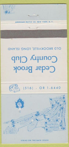 Matchbook Cover - Cedar Brook Country Club Old Brookville LI NY 30 Strike