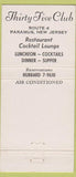 Matchbook Cover - 35 Club Paramus NJ WEAR 30 Strike
