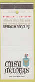 Matchbook Cover - Casa Munras Monterey CA 30 Strike