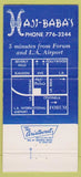 Matchbook Cover - Ali Baba's Restaurant Ingelwood CA 30 Strike