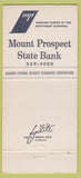 Matchbook Cover - Mount Prospect State Bank IL 60th Anniversary 30 Strike