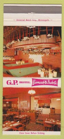 Matchbook Cover - GP Hotel Bismarck ND 30 Strike