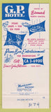 Matchbook Cover - GP Hotel Bismarck ND 30 Strike