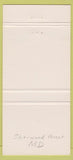 Matchbook Cover - Sherwood Forest Country Club MD 30 Strike