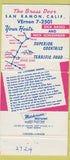 Matchbook Cover - The Brass Door San Ramon CA 30 Strike