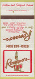 Matchbook Cover - Romano's Italian Restaurant Pacifica CA 30 Strike