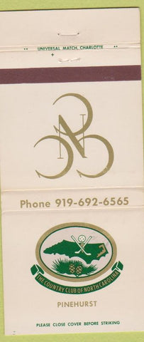 Matchbook Cover - Country Club of North Carolina Pinehurst NC 30 Strike