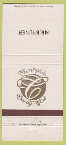 Matchbook Cover - Countryside Country Club Clearwater FL monogram 30 Strike