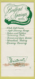 Matchbook Cover - Bedford Springs Hotel Bedford PA 30 Strike