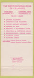 Matchbook Cover - First National Bank Cranbury NJ Plainsboro 30 Strike