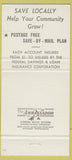 Matchbook Cover - Clarke Federal Savings Loan Athens GA 30 Strike