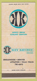 Matchbook Cover - Key Savings and Loan Englewood Denver Colorado 30 Strike