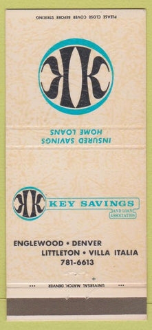 Matchbook Cover - Key Savings and Loan Englewood Denver Colorado 30 Strike