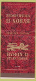 Matchbook Cover - Byron II Steak House Honolulu Hawaii 30 Strike