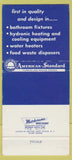 Matchbook Cover - American Standard Bathroom Fixtures 30 Strike
