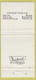 Matchbook Cover - Schlumberger Porosity Logging oil? WEAR 30 Strike