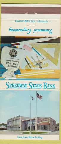 Matchbook Cover - Speedway State Bank Clermont IN 30 Strike