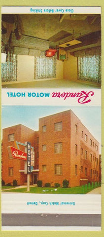 Matchbook Cover - Randora Motor Hotel Detroit MI 30 Strike