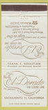 Matchbook Cover - Hotel El Dorado Sacramento CA 30 Strike