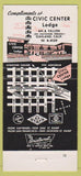 Matchbook Cover - Civic Center Lodge Oakland CA 30 Strike