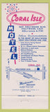 Matchbook Cover - Coral Isle Hollywood CA motel 30 Strike