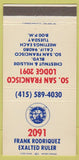 Matchbook Cover - Elks Lodge South San Francisco CA 30 Strike