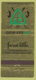 Matchbook Cover - Forest Hills Country Club Chesterfield MO 30 Strike