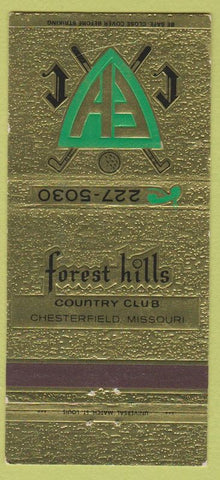 Matchbook Cover - Forest Hills Country Club Chesterfield MO 30 Strike
