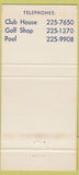 Matchbook Cover - Ridgemont Country Club Rochester? NY 30 Strike