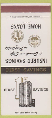 Matchbook Cover - First Savings Oakland San Francisco Berkeley CA 30 Strike