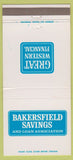 Matchbook Cover - Bakersfield CA Savings Loan 30 Strike