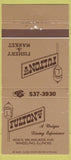 Matchbook Cover - Fulton's Fishery Market Wheeling IL 30 Strike