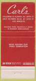 Matchbook Cover - Carl's Restaurant Los Angeles CA WORN 30 Stick