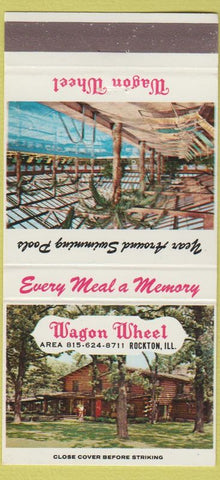 Matchbook Cover - Wagon Wheel Rockton IL 30 Strike