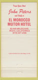 Matchbook Cover - El Morocco Motor Hotel Indio CA Christmas 30 Strike