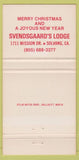 Matchbook Cover - Svendsgaard's Lodge Solvang CA Christmas 30 Strike