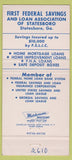 Matchbook Cover - First Federal Savings Loan Statesboro GA 30 Strike